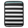 Basic Black and White Stripes Ipad Sleeve