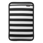 Basic Black and White Stripes Macbook Air Sleeve