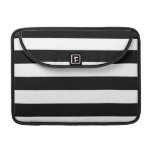Basic Black and White Stripes Sleeves For Macbook Pro