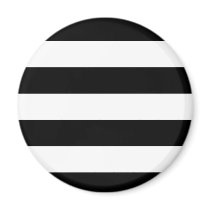 Basic Black and White Stripes Magnet
