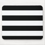 Basic Black and White Stripes Mouse Pad