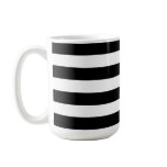 Basic Black and White Stripes Coffee Mugs