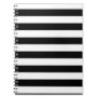 Basic Black and White Stripes Spiral Notebooks