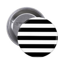 Basic Black and White Stripes Pinback Buttons