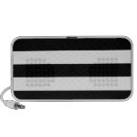 Basic Black and White Stripes Notebook Speaker