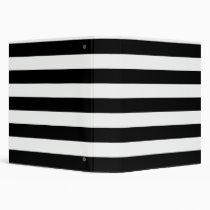 Basic Black and White Stripes binders