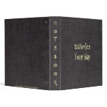 Basic Black Denim Print Notebook Avery Binder