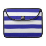 Basic Blue and White Stripes Macbook Pro Sleeves