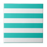 Basic Bluegreen Stripes Pattern Tile