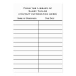 Basic Book Insert Card. Business Card