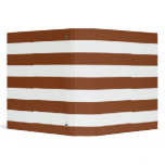 Basic Brown and White Stripes Pattern binders