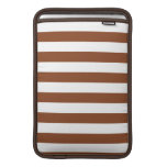 Basic Brown and White Stripes Pattern ipad sleeves