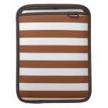 Basic Brown and White Stripes Pattern Sleeves For Ipads