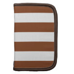 Basic Brown and White Stripes Pattern Folio Planners