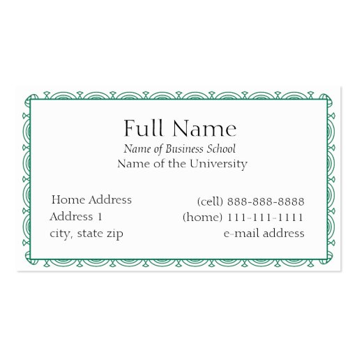 Basic Business Card for Students or Company