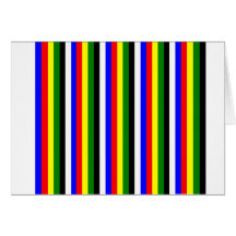 Basic Colors Stripe Greeting Cards