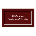 Basic Dark Maroon with Outline Business Cards