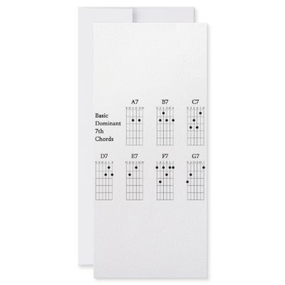 Basic Dominant Seventh Chords Full Color Rack Card by STUDENT_X