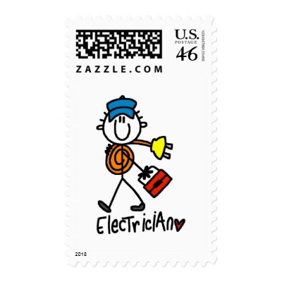 Basic Electrician Tshirts and Gifts Stamp by stick_figures