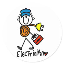 Basic Electrician Tshirts and Gifts stickers by stick_figures Basic Electrician Tshirts and Gifts stickers