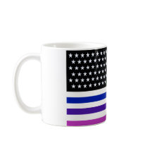 Basic Gay US Flag Crop Coffee Mugs