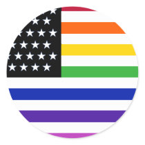 Basic Gay US Flag Crop Sticker
