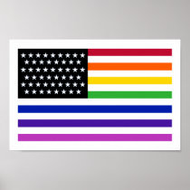 Basic Gay US Flag Poster