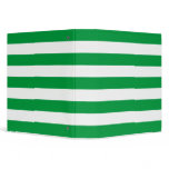 Basic Green and White Stripes Pattern binders