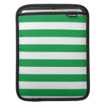 Basic Green and White Stripes Pattern Sleeves For Ipads