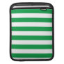 Basic Green and White Stripes Pattern Sleeves For Ipads