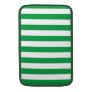 Basic Green and White Stripes Pattern Macbook Sleeves