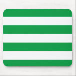 Basic Green and White Stripes Pattern Mouse Pads