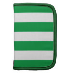 Basic Green and White Stripes Pattern Planners