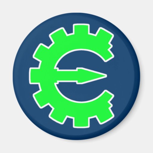 Basic Green Logo Fridge Magnets