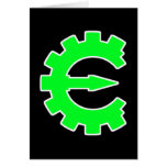 Basic Green Logo Greeting Cards