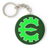 Basic Green Logo Keychains