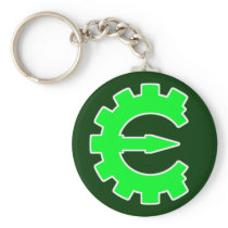 Basic Green Logo Keychains