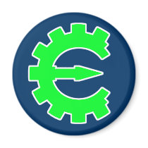 Basic Green Logo Fridge Magnets