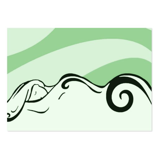 Basic  Green Massage Business Card Template