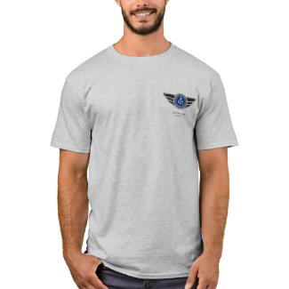 Basic grey T-shirt w/blue MCR logo and motto shirt
