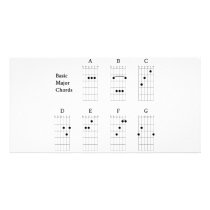 Basic Major Chords Photo Greeting Card