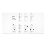 Basic Major Chords Photo Greeting Card