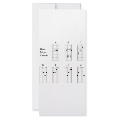 Basic Major Chords Personalized Rack Card by STUDENT_X