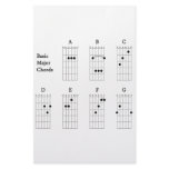 Basic Major Chords Customized Stationery