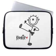 Basic Male Stick Figure Karate T-shirts and Gifts Computer Sleeves