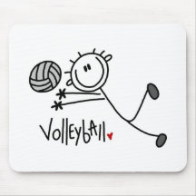 Basic Male Stick Figure Volleyball Mousepad