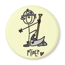 Basic Miner T-shirts and Gifts magnets by stick_figures Basic Miner T-shirts and Gifts magnets