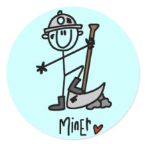 Basic Miner T-shirts and Gifts stickers by stick_figures Basic Miner T-shirts and Gifts stickers