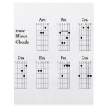 Basic Minor Chords Full Color Flyer