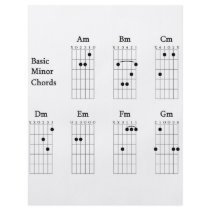 Basic Minor Chords Full Color Flyer